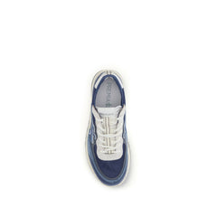 Premiata Blue Calf Leather Bos Taurus Low Top Sneakers