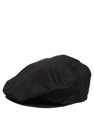 Dolce & Gabbana Men Black Cotton Stretch Newsboy Cloth Capello Hat