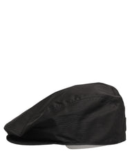 Dolce & Gabbana Men Black Cotton Stretch Newsboy Cloth Capello Hat