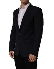 Dolce & Gabbana Black Wool Single Breasted Men Blazer Jacket