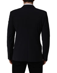 Dolce & Gabbana Black Wool Single Breasted Men Blazer Jacket