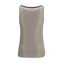 Brunello Cucinelli Beige Linen Tank Tops