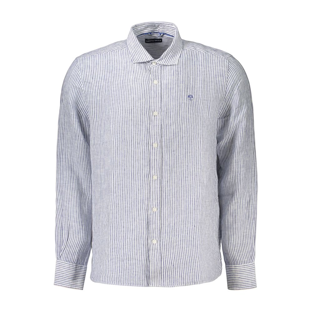 North Sails Blue Linen Pattern Shirt