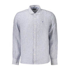 North Sails Blue Linen Pattern Shirt