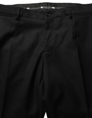Dolce & Gabbana Black Wool Slim Fit Formal 2 Piece Men Suit