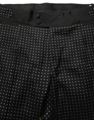 Dolce & Gabbana Black Polka Dot Cotton Dress Trouser Pants
