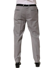 Dolce & Gabbana Gray Wool Tapered Men Dress Trouser Pants