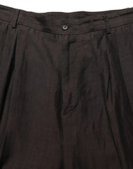 Dolce & Gabbana Brown Linen Straight Men Dress Trouser Pants