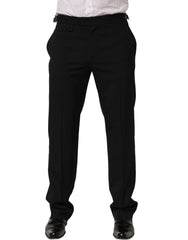 Dolce & Gabbana Black Tapered Leg Men Dress Trouser Pants