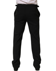 Dolce & Gabbana Black Tapered Leg Men Dress Trouser Pants