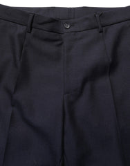 Dolce & Gabbana Black Wool Tapered Leg Dress Trouser Pants