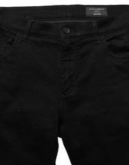 Dolce & Gabbana Black Cotton Stretch Skinny Men Denim Jeans