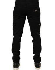 Dolce & Gabbana Black Cotton Stretch Skinny Men Denim Jeans