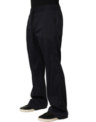 Dolce & Gabbana Black Nylon Straight Jogger Sweatpants Pants