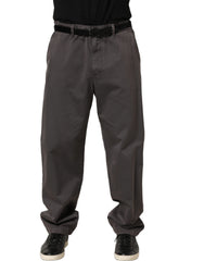 Dolce & Gabbana Dark Gray MidWaist Straight Men Trouser Pants