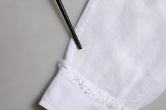 Dolce & Gabbana White Linen Logo Long Sleeves Casual Shirt