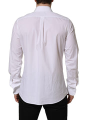 Dolce & Gabbana White MARTINI Long Sleeves Men Dress Shirt