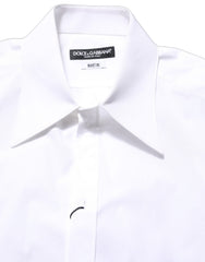 Dolce & Gabbana White MARTINI Long Sleeves Men Dress Shirt