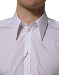 Dolce & Gabbana White MARTINI Long Sleeves Men Dress Shirt