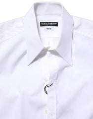 Dolce & Gabbana White MARTINI Long Sleeves Men Dress Shirt