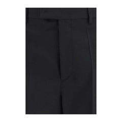 Valentino Black Wool Oves Aries Dress Pants