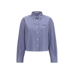 Miu Miu Blue Cotton Dress Shirt