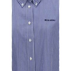 Miu Miu Blue Cotton Dress Shirt
