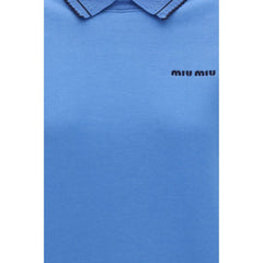 Miu Miu Blue Cotton Sweatshirt