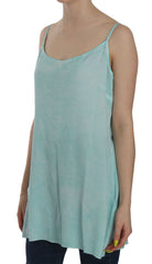 Ermanno Scervino Elegant Spaghetti Strap Sleeveless Blue Top