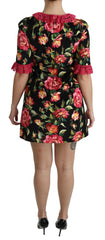 Dolce & Gabbana Elegant Floral Lace A-Line Mini Dress