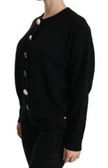 Dolce & Gabbana Elegant Black Cashmere Cardigan Top