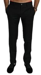 Dolce & Gabbana Elegant Black Wool Dress Pants