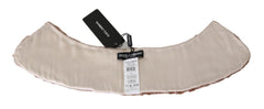 Dolce & Gabbana Elegant Beige Lambskin Scarf for Women