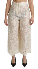 Dolce & Gabbana Elegant High Waist Palazzo Cropped Pants