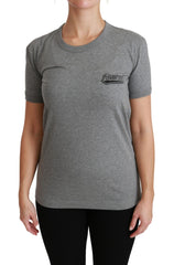 Dolce & Gabbana Chic Gray Amore Patch Crewneck Tee