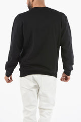 Fleeced Cotton BOX LOGO Crew-neck Sweatshirt