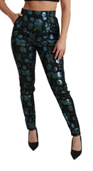 Dolce & Gabbana Floral High Waist Skinny Trousers