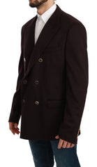 Dolce & Gabbana Elegant Bordeaux Taormina Cashmere Blazer