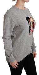 Dolce & Gabbana Elegant Multicolor Embroidered Crew-neck Sweater