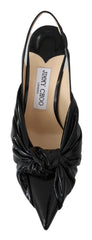 Jimmy Choo Elegant Black Leather Pointed Toe Pumps