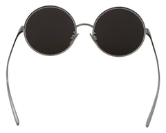 Dolce & Gabbana Silver Plated Round Gray Le nses Women Sunglasses