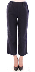 Andrea Incontri Chic Cropped Blue Pants - Exquisite Craftsmanship