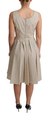 Dolce & Gabbana Elegant Polka Dot Sleeveless A-Line Dress