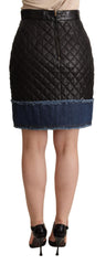 Dolce & Gabbana Sleek High-Waist Leather Mini Skirt