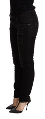 Acht Chic Black Low Waist Skinny Denim