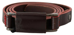 Costume National Elegant Brown Leather Fashion Belt