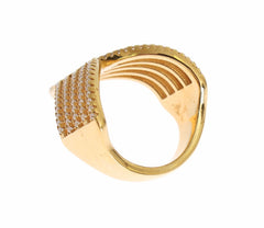 Nialaya Glamorous Gold Plated Crystal Ring