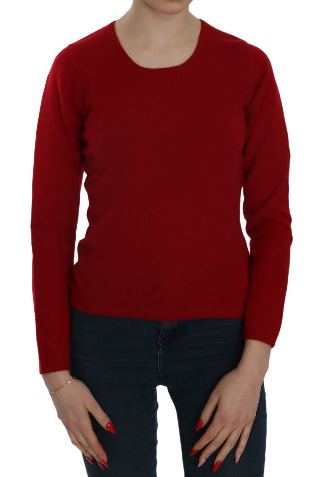 MILA SCHÖN Elegant Red Cashmere Pullover Blouse