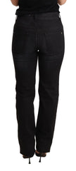 Ermanno Scervino Chic Black Washed Straight Cut Jeans