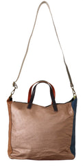 EBARRITO Multicolor Leather Shoulder Tote Bag